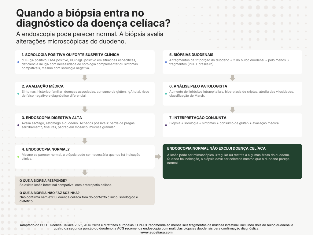 Quando a biópsia entra no diagnóstico da doença celíaca?
